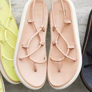 NEW Beek Chirp Ankle Tie Sandals - Beach Leather  255 5M1T